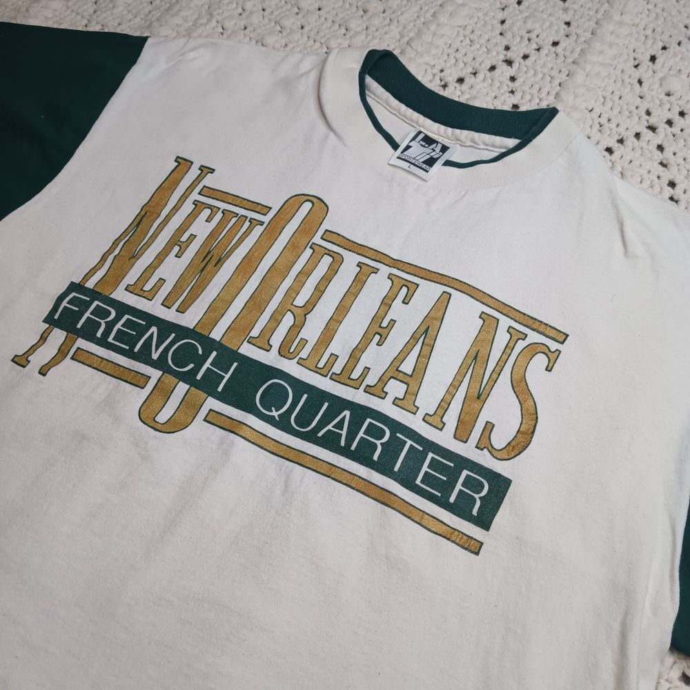 Vtg 80s New Orleans French Quarter Louisiana Made In USA Color Block Cropped